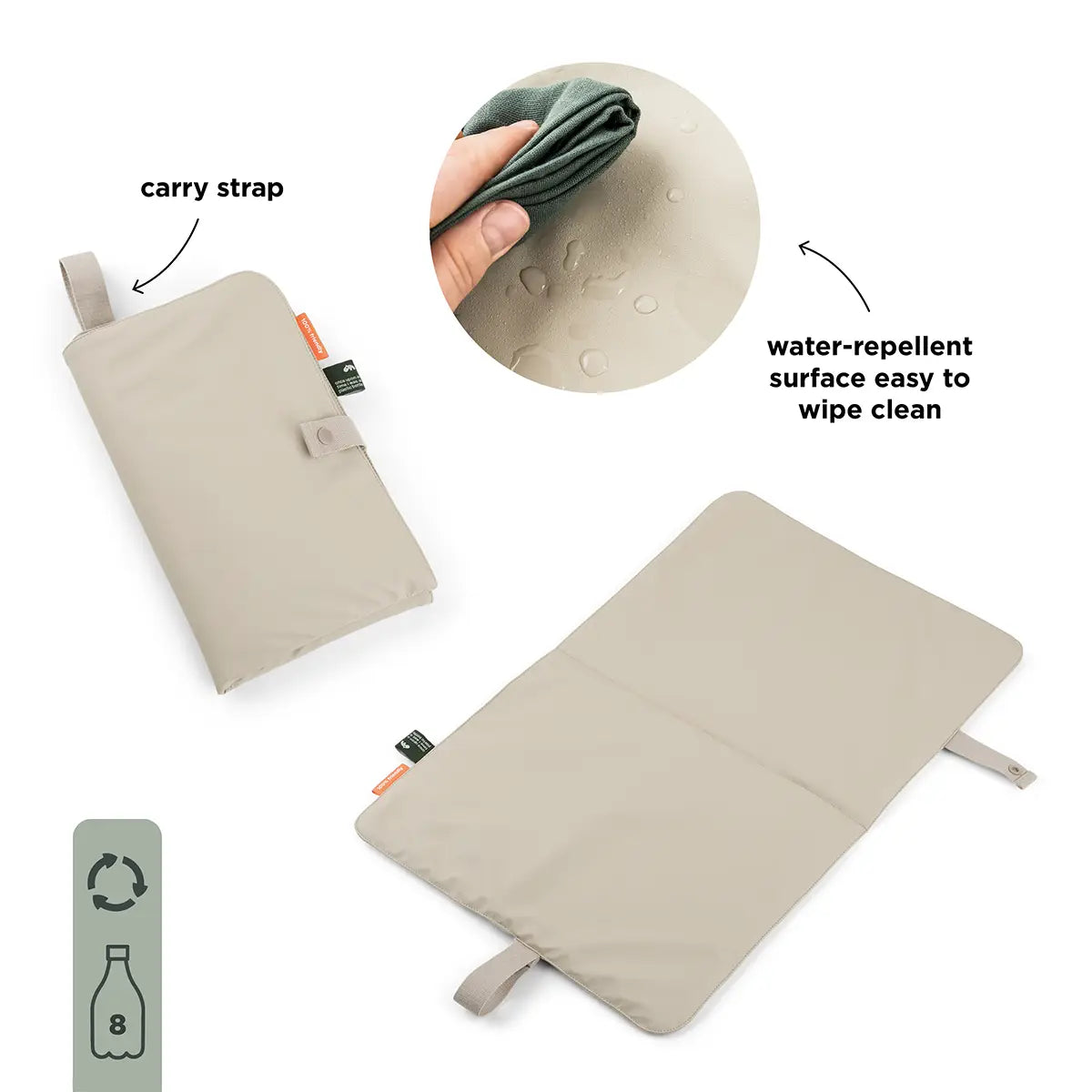 Foldable changing mat - Sand